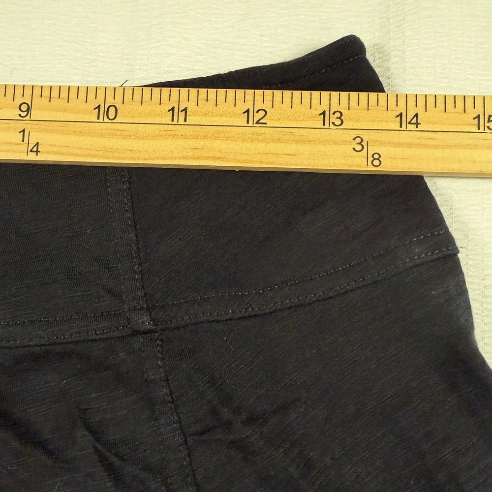 Prana Black Asymmetrical Slub Knit Midi Skirt Womens XS Casual Travel Gorpcore - Picture 3 of 6